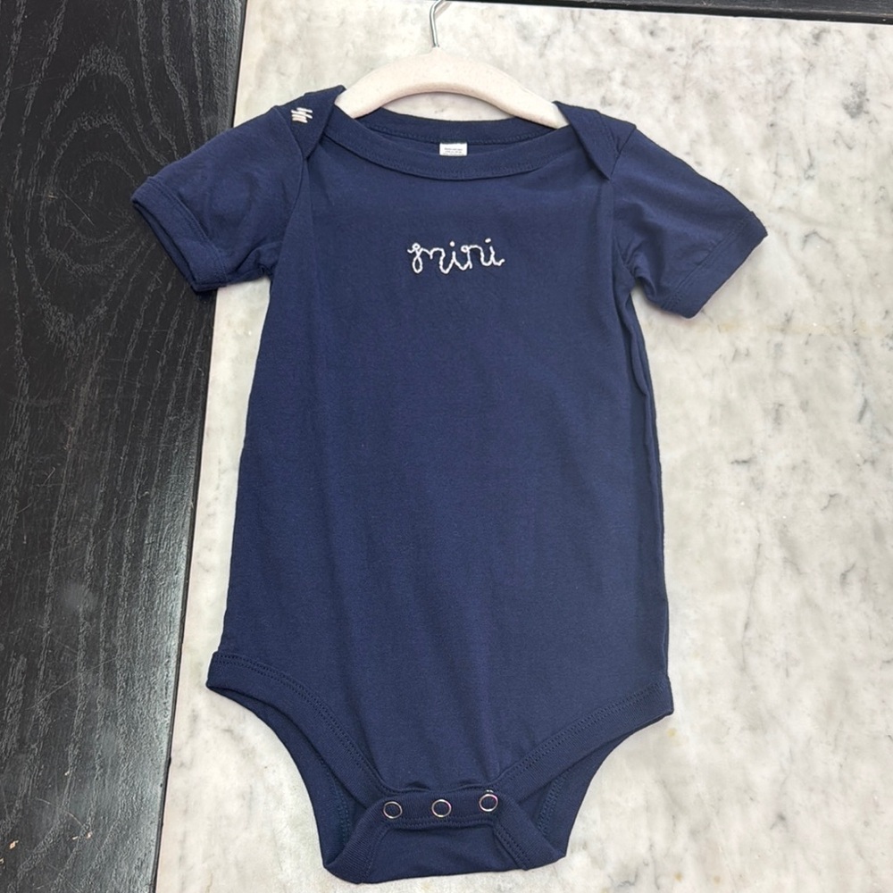 Hand stitched “Mini” Onesie